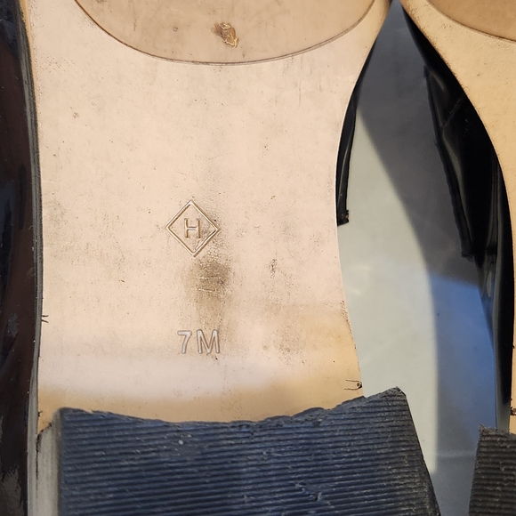 Halogen Emilia Loafer Navy Blue Patent Leather Point Toe Slip On Flat Women's 7 - Picture 11 of 14